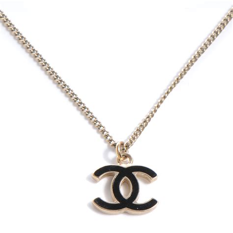 black beaded chanel necklace|Chanel enamel cc necklace black.